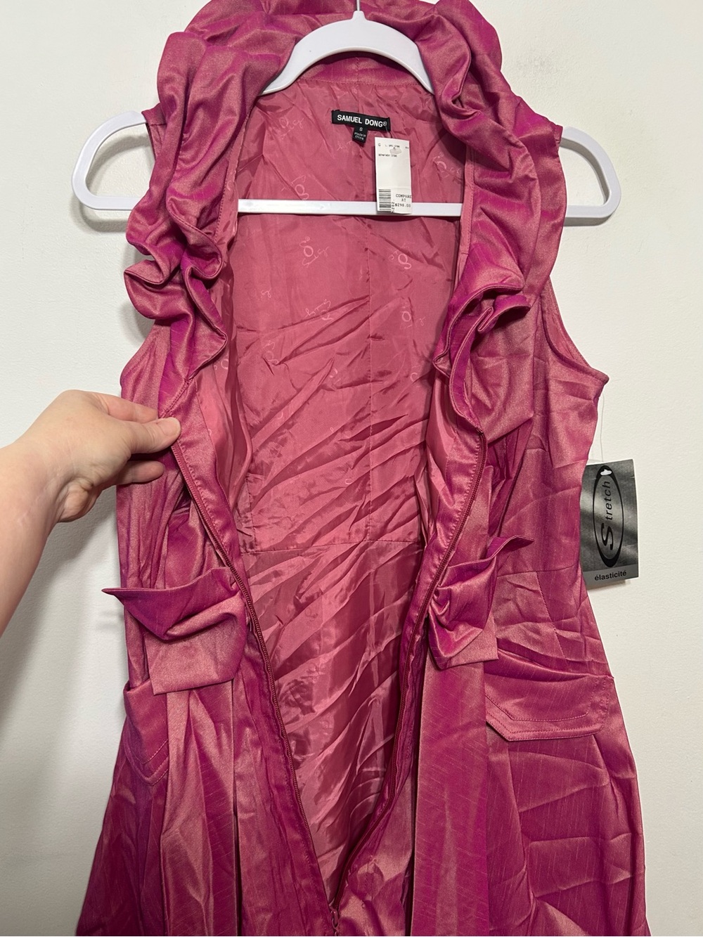New! Samuel Dong Dupioni Bubble Dress Womens Size Small - Picture 13 of 16